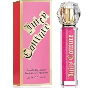 Juicy Couture Lipstick Lip Lacquer, Bright Metallic Pink, Shining Amour, 02, New